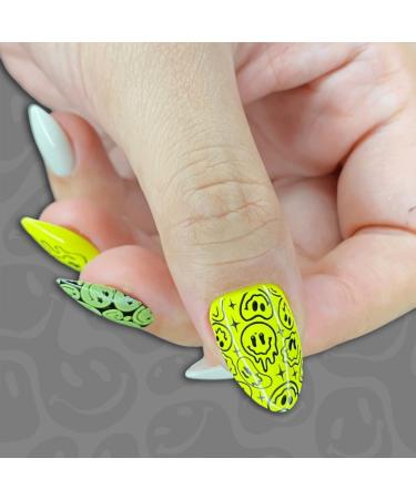 Maniology Happy Face Nails Stamping Plate | Emoji-Inspired Nail Art for DIY Manicure - Buy Online on GoSupps.com