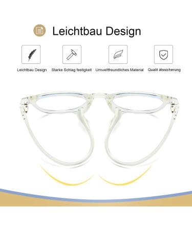 Shop Dollger Blue Light Filter Glasses - Classic Round Frame Gaming Glasses for Men & Women - Anti-Blue Light Black & Transparent - Buy Online on GoSupps.com