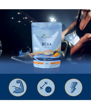 Vegavero BCAA Powder 400 g 56 servings Ratio 211 Vegan Mango flavor - Buy Online on GoSupps.com