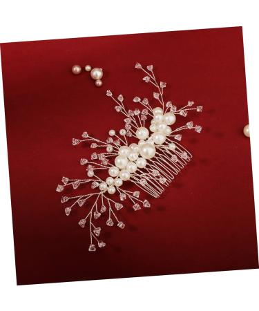 FRCOLOR Hair Comb for Bride Wedding Hair Clips for Brides Pearl Hair Pin Wedding Hair Comb Hair Barrettes Bride Hair Clip Wedding Headpiece for Bride Pearl Clips for Hair Wedding Tiara - Buy Online on GoSupps.com