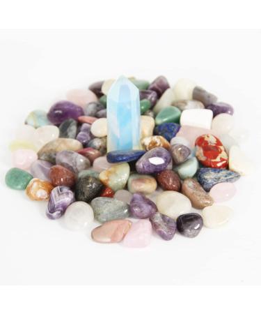 500g Large Mixed Crystal Chips & Stones | Gemstone Drums Healing Stones Gift Boxed | Perfect for Crystal Charging - Buy Online on GoSupps.com