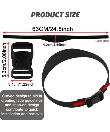 Jeffdad Collar Shaving Template & Hair Trimming Guide Adjustable Curved Silicone Straps for Men's DIY Home Haircuts - Soft & Portable - Black - Buy Online on GoSupps.com