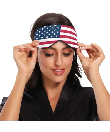 American Flag Design Breathable Sleeping Eye Mask for Cool Summer Rest - Elastic Contoured Blindfold for Women & Men - Buy Online on GoSupps.com
