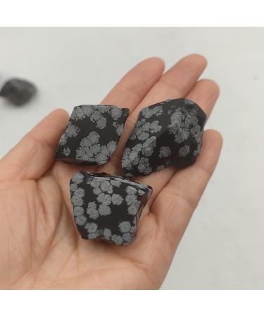 100g Bulk Natural Snowflake Obsidian Raw Stones Rough Quartz Crystal Gemstone Specimen Home Decoration FZUGEDRLI - Buy Online on GoSupps.com