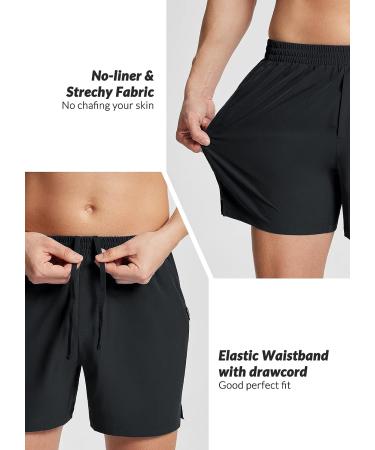 BALEAF Men's 5'' Running Shorts - Quick Dry Lightweight - Black Medium - Buy Online on GoSupps.com
