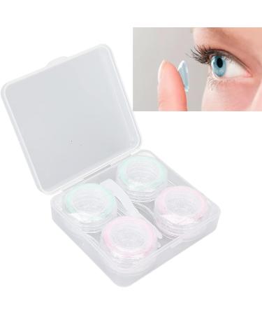 Verdant Touch Portable Contact Lens Box Set | Glittering 2-Pack Travel Storage with Tweezers | Multicolored Contact Lens Case | International Shipping Available - Buy Online on GoSupps.com
