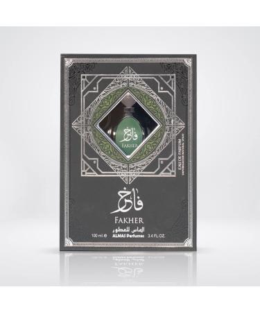 Almas Perfumes Fakher Eau De Parfum Spray - Sweet Smelling Spray - 3.4 Fl Oz (100 ml) - Long-Lasting Aroma - Luxurious Scent of Arabia for Men - Buy Online on GoSupps.com