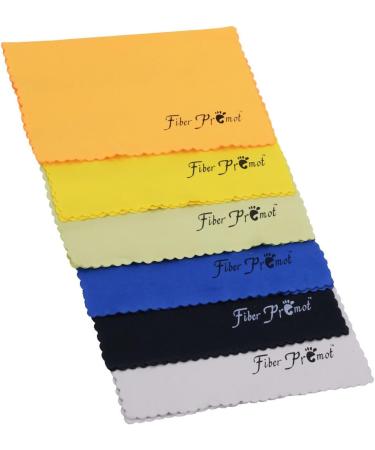 Fiber Promot 6 Pack Microfiber Cleaning Cloths for Electronics Phone Screen Camera Bottles  Lens Square Eye Glasses Wipes Optical Computer Laptop and TV Sets Cleaner ( 67 inches) 67inches Black grey royal Blue golden Yellow green orange - Buy Online on GoSupps.com