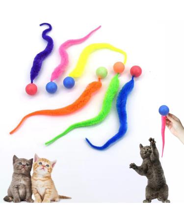 Guuiesmu wobbly ball for cats typed wobbly ball for cats wobbly balls for cats cat toys ball funny cat toys bouncy ball interactive toys for cats bouncy ball (6PCs)