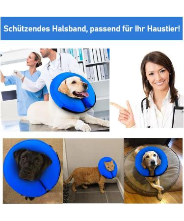 Buy Supet Inflatable Dog Protective Collar | Adjustable Comfortable & Safe | M Size (22.9-33.0 cm) - Blue | International Shipping Available - Buy Online on GoSupps.com