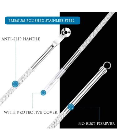 Ellolife 4-Pack Comedone Squeezer Set | Stainless Steel Blackhead Remover Kit for All Skin Types - Buy Online on GoSupps.com