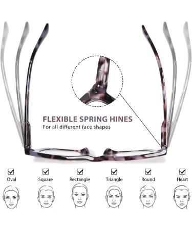 Buy Progressive Reading Glasses for Women - Oversized Blue Light Blocking 2.5x Grey Tortoise with Spring Hinges - Buy Online on GoSupps.com