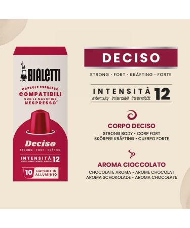 Bialetti Caf Capsules compatible Nespresso - Deciso - 10 Capsules - Buy Online on GoSupps.com