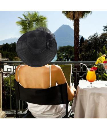 Women's Black Church Dress Cloche Hat Fascinator for Tea Party Wedding - S052 S062 - Buy Online on GoSupps.com