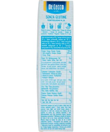  Italian Gourmet E.R. De Cecco Gluten-Free Tortiglioni N 23 Set of 5 Gluten-Free Pasta 400 g + Gourmet Italian Pulp 400 g - Buy Online on GoSupps.com