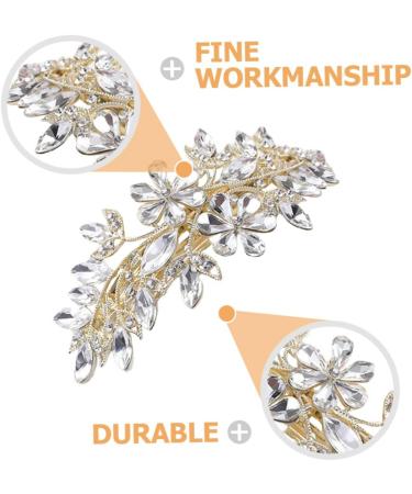 Beatifufu Flower Hairpin Spring Hairpin Girl Headdress Women Headdress Rhinestone Hair Barrette Women Hairpin Rhinestone Hair Clip Spring Hair Clips Lady Hair Clip Spring Hair Barrette - Buy Online on GoSupps.com