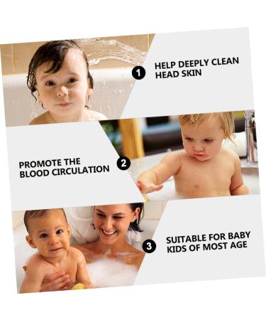 Healvian 2pcs Silicone Shampoo Comb Hair Brush Set for Kids | Baby & Kid Shampoo Brush for Shower | Silicone Massage & Cleansing Hairbrush with TPE Bristles - Buy Online on GoSupps.com