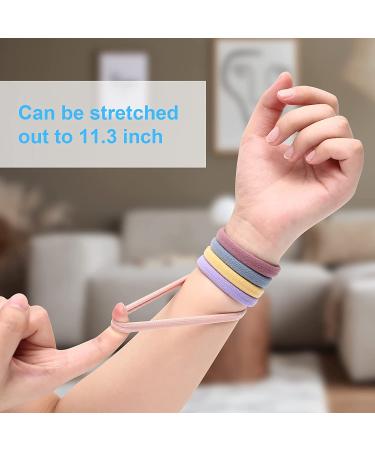 100PCS Colorful Large Hair Ties - Seamless Cotton Ponytail Holders in 10 Vibrant Colors by BAOLI - Buy Online on GoSupps.com