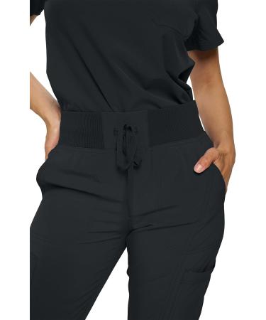 Monarch Uniforms Women's Ribbed Jogger Scrub Pants - Large Black - Buy Online on GoSupps.com