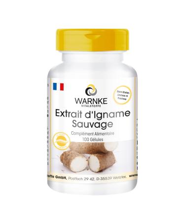 Wild yam - Extract - 100 capsules- Vegetarian - 20% diosgenin vitamin C and E beta-carotene zinc and selenium | Warnke Vitalstoffe - Quality from German pharmacies