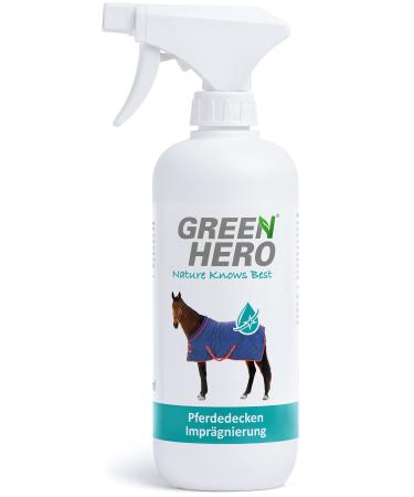 Green Hero Horse Rug Waterproofing Spray for Outdoor Blankets No Propellant Gas Effective Nano Sealing Against Dirt and Moisture 500 ml - Buy Online on GoSupps.com