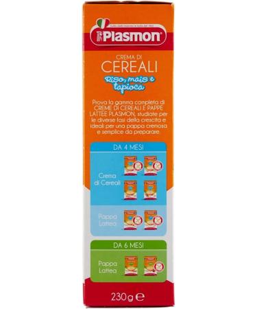 Italian Gourmet E.R. Plasmon Cereal Cream Rice corn and tapiocca 230 g + pulp Italian Gourmet pulp 400 g - Buy Online on GoSupps.com