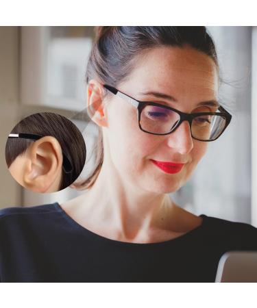 YOCDNOV 4 Pairs of Glasses Ear Pads - Anti-Slip Soft Ear Hooks for Reading Glasses (Black & Coffee) - Buy Online on GoSupps.com