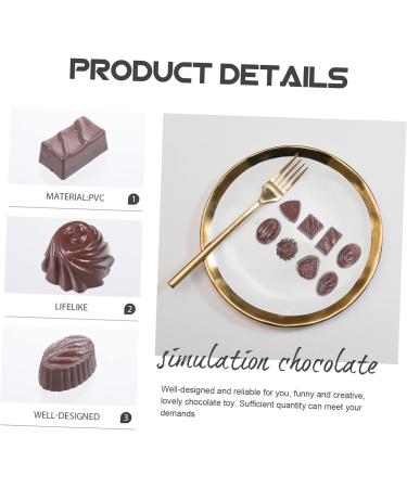 HEMOTON 32 Pcs Simulation Chocolate Realistic Fake Food Props Candy Simulated Chocolate Art Charms Flatback Chocolate for Diy Craft Dessert Turkey Children Supply Bars Pvc Mini Assorted 3d - Buy Online on GoSupps.com