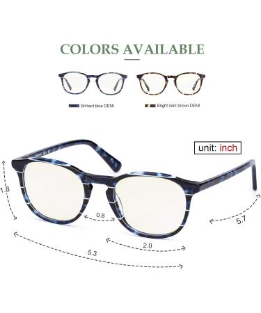 Handcrafted Blue Light Blocking Glasses - Lightweight Anti-Glare UV Filter Eyeglasses for Myopia - Buy Online on GoSupps.com