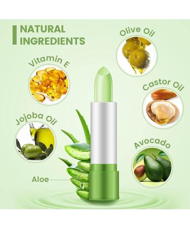 Pakivs 3 Pack Aloe Vera Color Changing Lipstick Moisturizing Nourishing Lip Balm Long Lasting Magic Temperature Color Changing Lipstick for Women - Buy Online on GoSupps.com