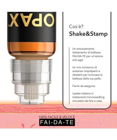  OPAX Opax Derma Stamp for Microneedling Face Plumping Lips and Wrinkles Renew Skin with Hyaluronic Acid Face 10ml Coenzyme Q10 Dermastamp 0.5 mm (1 x 10 ml) - Made in Italy - Buy Online on GoSupps.com
