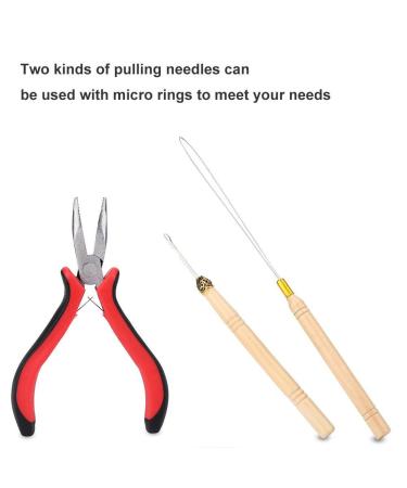 Filfeel Hair Extension Kit - 500pcs Micro Rings Tongs & Loop Tip - Premium Beige Hair Extensions Accessories for Easy Application - Buy Online on GoSupps.com