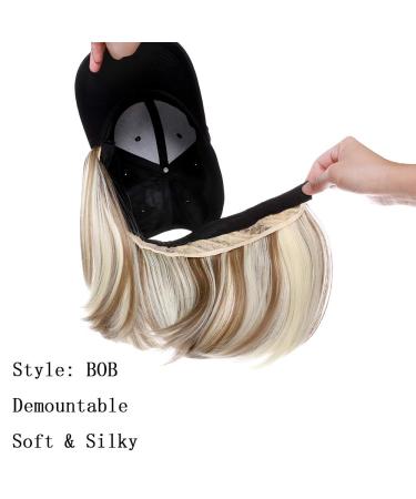Sego Bob Hair Extension with Baseball Cap Wig - Synthetic Women's Hair Extensions #85P613 - Affordable 15 cm Smooth Style - Buy Online on GoSupps.com