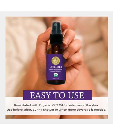 Organic Lavender Essential Oil Spray - 100% Pure USDA Certified Aromatherapy for Calming and Relaxation - 1 oz by Silk Road Organic - Buy Online on GoSupps.com