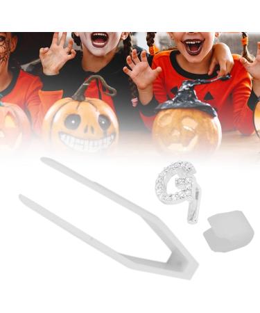 Hip Hop Fake Teeth Halloween False Teeth Plated English Letter G Teeth Brace Single Hip Hop Teeth Initial Letters Teeth Cosplay Festival Party Hip Hop Teeth Decoration (Silver) - Buy Online on GoSupps.com