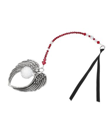 Anneome Crystal Pendant Vintage Home Decor Exquisite Tree Pendants Christmas Hanging Items Crystal Stone Car 39x6.5cm Dark Red