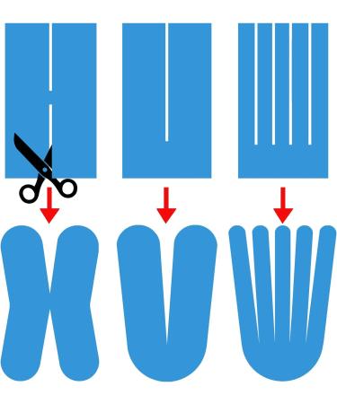 BB Sport Kinesiology Tape 6 Rollen 5 cm x 5 m - Elastic Waterproof Muscle Support - Light Blue Color - E-Book & Application Brochure Included - Buy Online on GoSupps.com