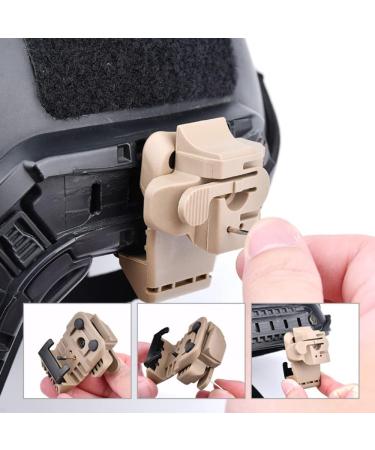 Qiruimy Tactical Helmet Light Set Gen 3 - 360 Rotatable Airsoft & Survival Flashlight | White/IR/Red Light - Military Grade (Black) - Buy Online on GoSupps.com