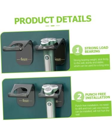 Fomiyes 2-Piece Self-Adhesive Electric Razor Holder for Shower | Wall Bracket for Shavers - Buy Online on GoSupps.com