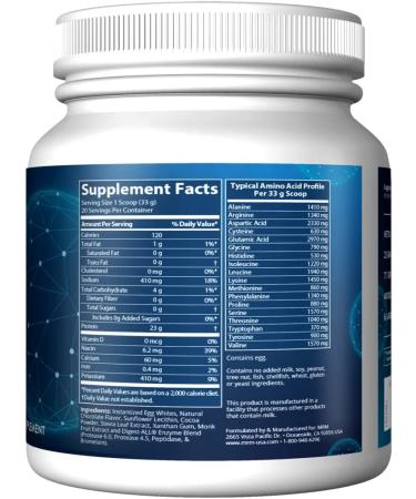 MRM Egg White Protein Chocolate 1.5 lbs - High-Quality Protein Source for Fitness - Buy Online on GoSupps.com