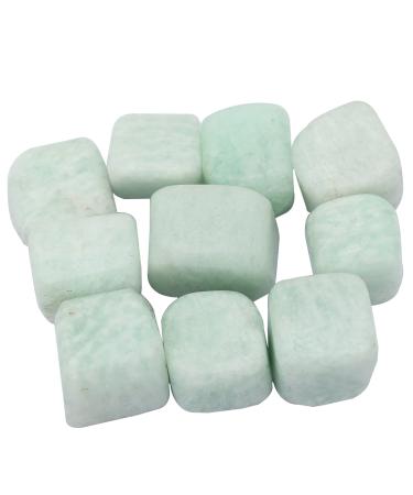 Healing Crystals India Real Crystals and Healing Stones - Healing Crystals for Beginners- Healing Stones Tumbled Crystals for Witchcraft (20 Amazonite) 20 Amazonite