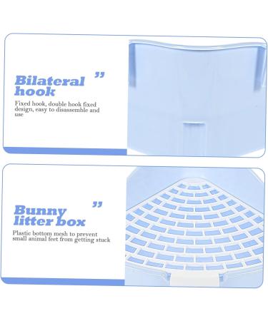 HANABASS Box Rabbit Toilet Rabbits Training Toilet Ferret Cage Small Animal Rabbit Bedding Rat Cage Bunny Pp 25X20X10CM Blue - Buy Online on GoSupps.com