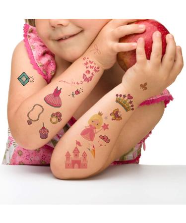 Mocossmy Princess Temporary Tattoos for Kids - 9 Sheets Mermaid Princess Animals Butterfly - Waterproof Fake Tattoos for Girls Birthday Party - DIY Crafts & Body Decoration - Buy Online on GoSupps.com