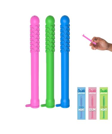 3PCS Chewable Breather Sticks Essential Oil Breath Stick Chewable Breather Quit Smoking for Fresh Breath Stop Smoking Chew Sticks