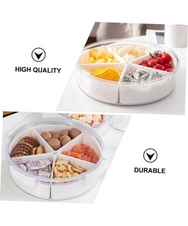Zerodeko Dried Fruit Plate Lunchbox Nuts Tray Meal Plan Containers Ceramic Clear Snack Container Japan Candy 26X7.5CM White - Buy Online on GoSupps.com
