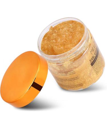24k Gold Exfoliator Body Scrub Ultra Moisturizing Facial Scrub & Exfoliating Body Scrub With Collagen And Stem Cell Infused Collagen And Stem Cells Blackheads Acne Scars  - Buy Online on GoSupps.com