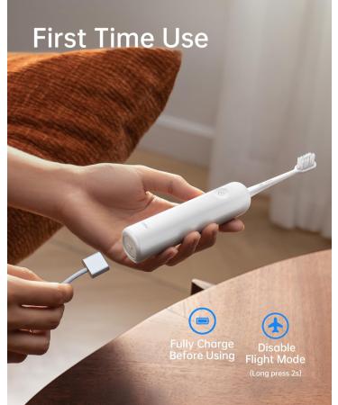 Laifen Wave Electric Toothbrush - Sonic Vibration IPX7 Waterproof Magnetic Rechargeable 3 Brush Heads - Ideal for Travel & Adults - Buy Online on GoSupps.com