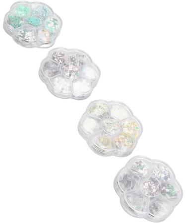 Clay Nail Glitter 4 Boxes Cute Christmas Nail Art Slices 3D Decoration Snowflake for Party for Women - Buy Online on GoSupps.com