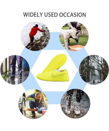 VBoo Waterproof Shoe Covers | Non-Slip Overshoes for Men, Women, Kids | Water Resistant Silicone Rubber Rain Shoe Cover | Outdoor Cycling Protection (Large, Black) - Buy Online on GoSupps.com