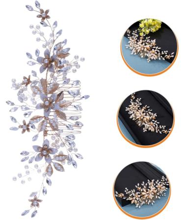 Mikinona Headgear Wedding Headpiece for Bride Bridal Headpieces Pearl Hair Comb Bride Headdress Wedding Hair Comb Bridal Flower Hair Comb Wedding Headdress Wedding Bridal Hair Comb - Buy Online on GoSupps.com